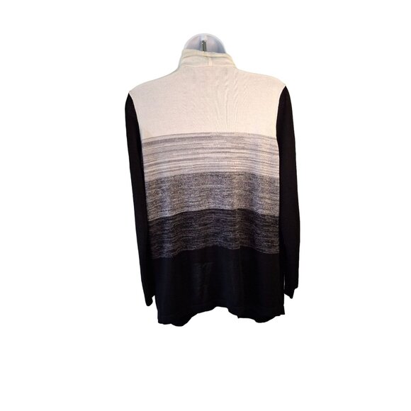 Chicos Travelers Open Front Cardigan Ombre Knit Drape Sweater M L Y2K Cozy - Picture 2 of 6